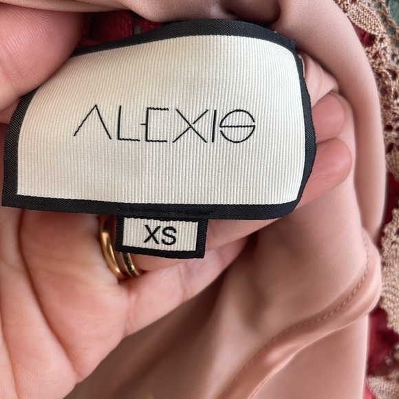 ALEXIS Vedette floral lace Colorblock A-Line mini dress XS - Picture 9 of 10